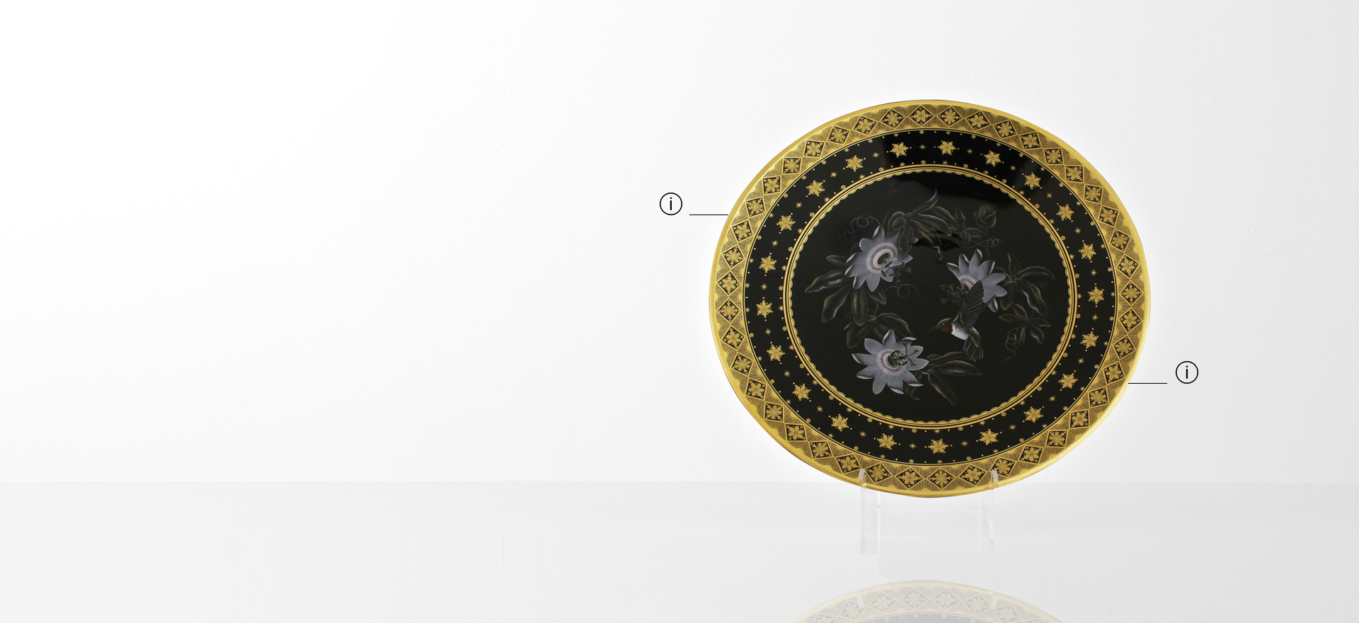 British Luxury Ceramics Black Fine Bone China Comport Platter