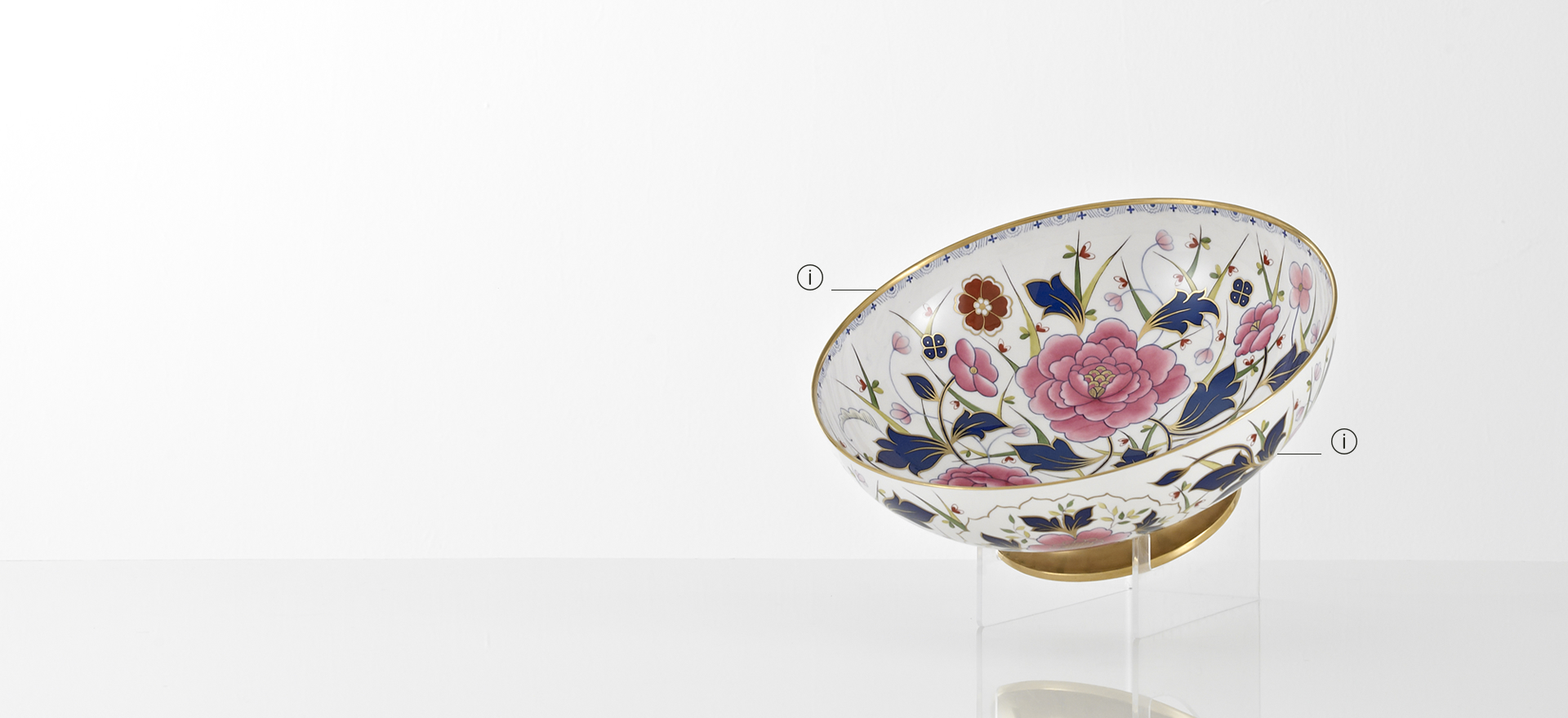 Bristish Luxury Ceramics Fine Bone China Large Floral Bowl