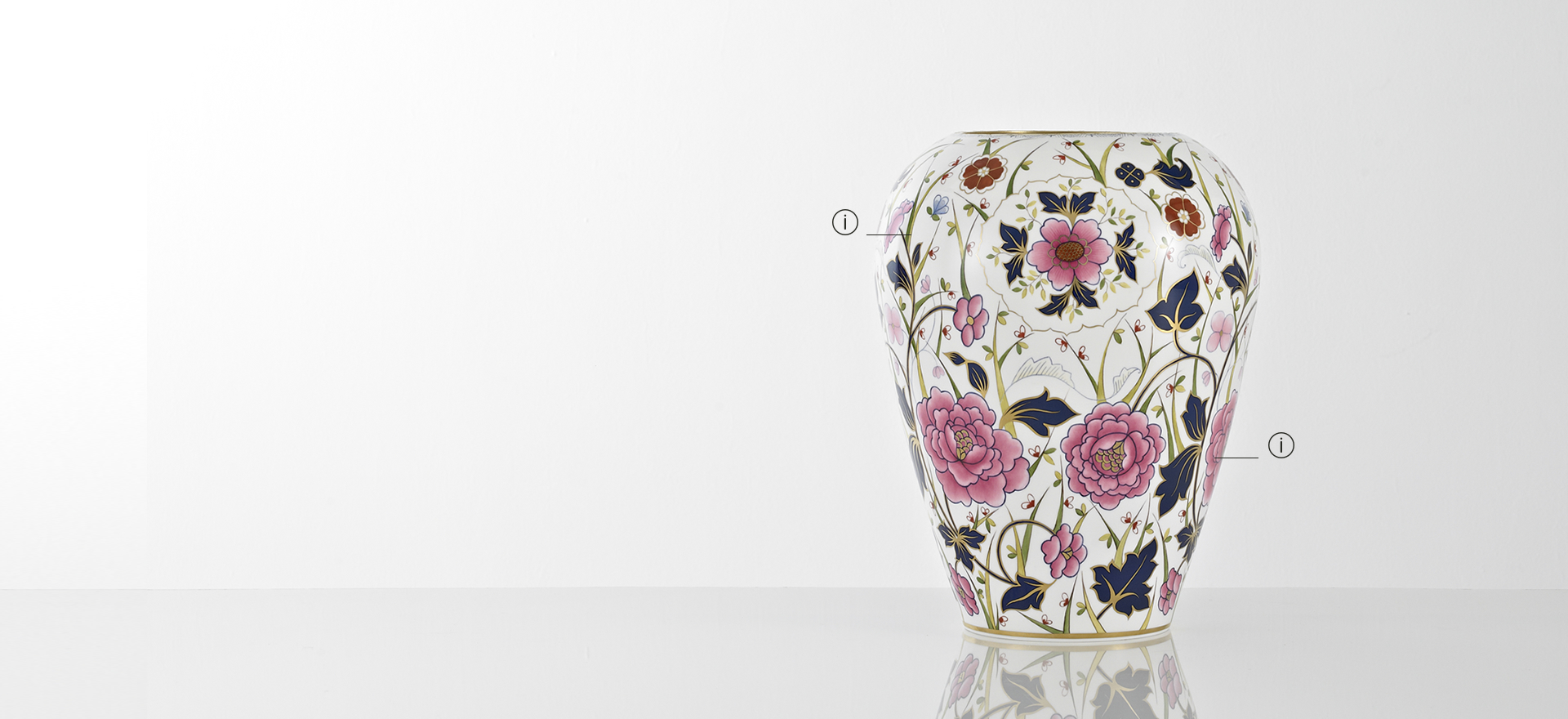 Bristish Luxury Ceramics Fine Bone China Floral Vase