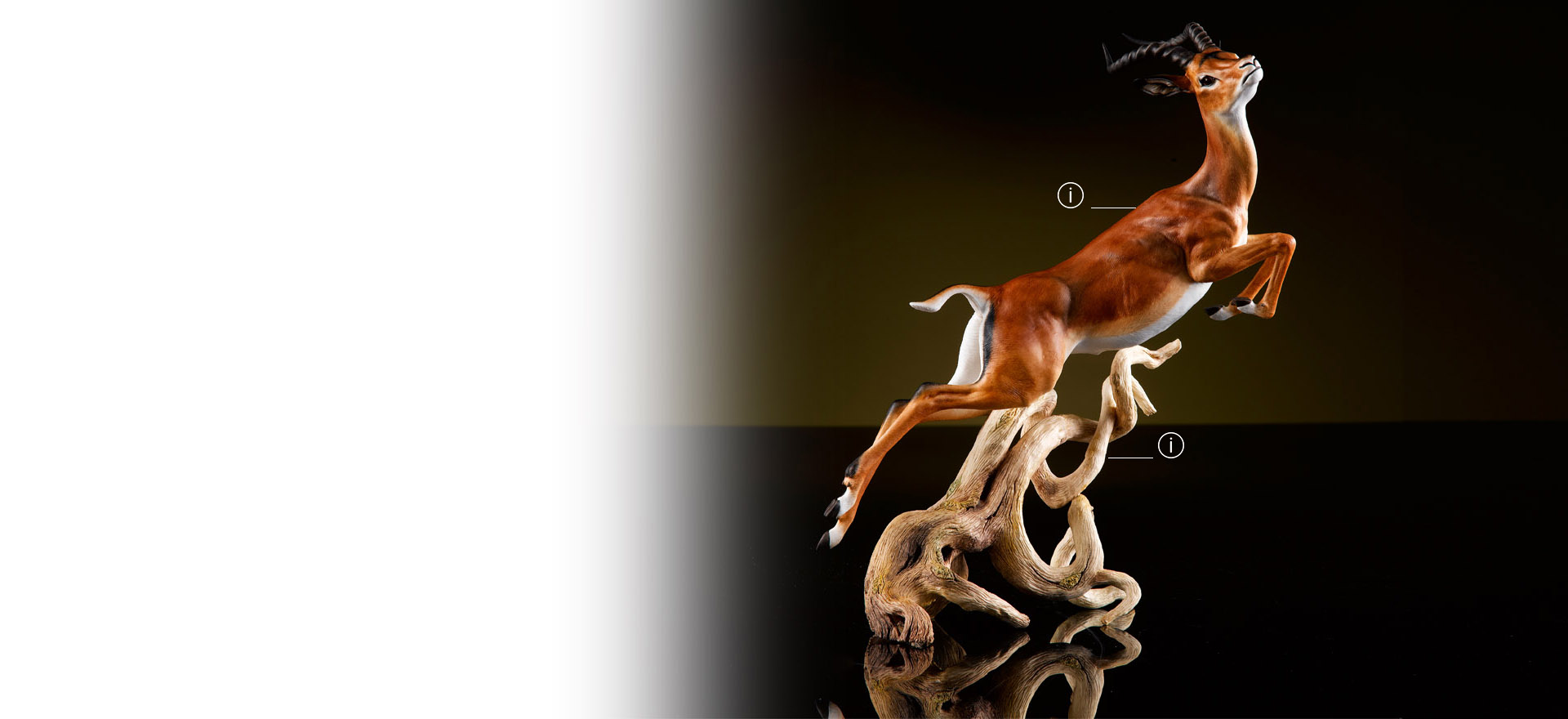 British Luxury Ceramics Fine Bone China Animal Sculpture Impala