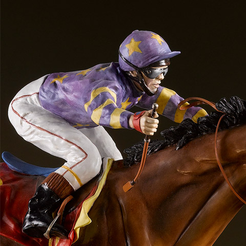 Fine Bone China Sculpture Race Horse